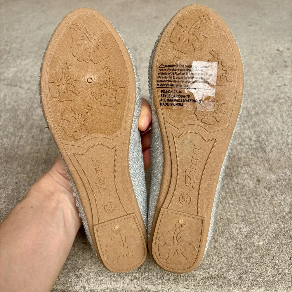 Girls size 5.5 bejeweled flat shoes